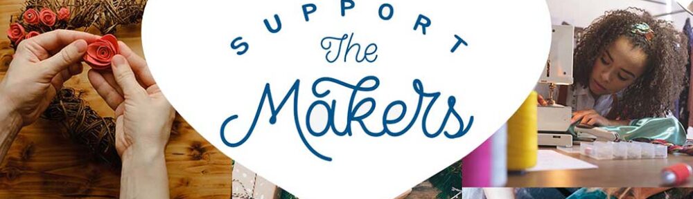 assorted makers, support the makers in a heart
